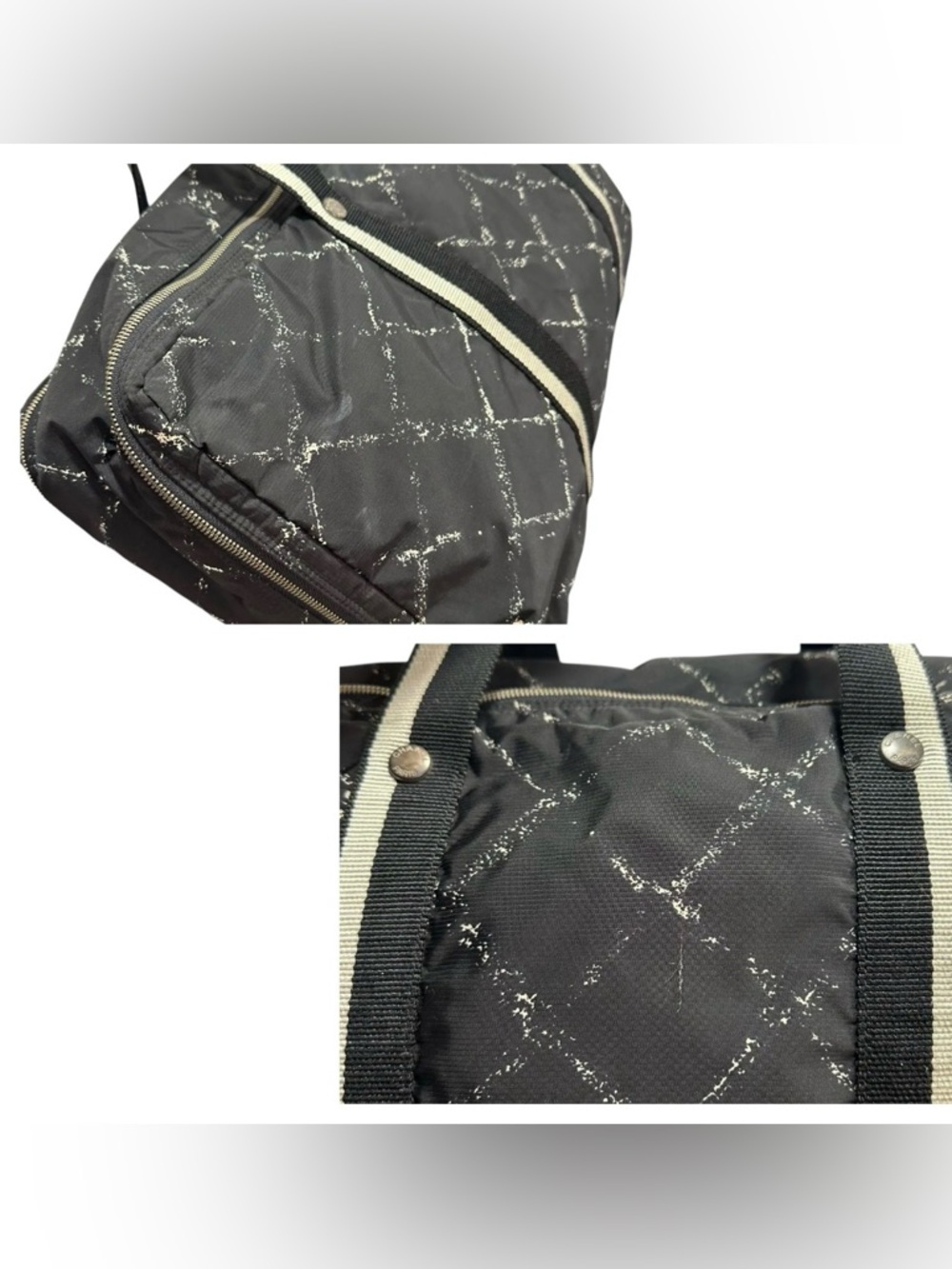 Chanel Travel Line Boston Bag Carry On Large Zippered Suitcase Bag - Picture 13 of 14